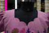 Premium kora chain stitch embroidery cotton frock