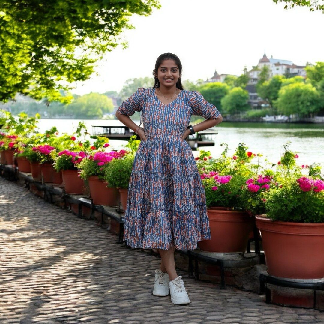 Premium cotton frock