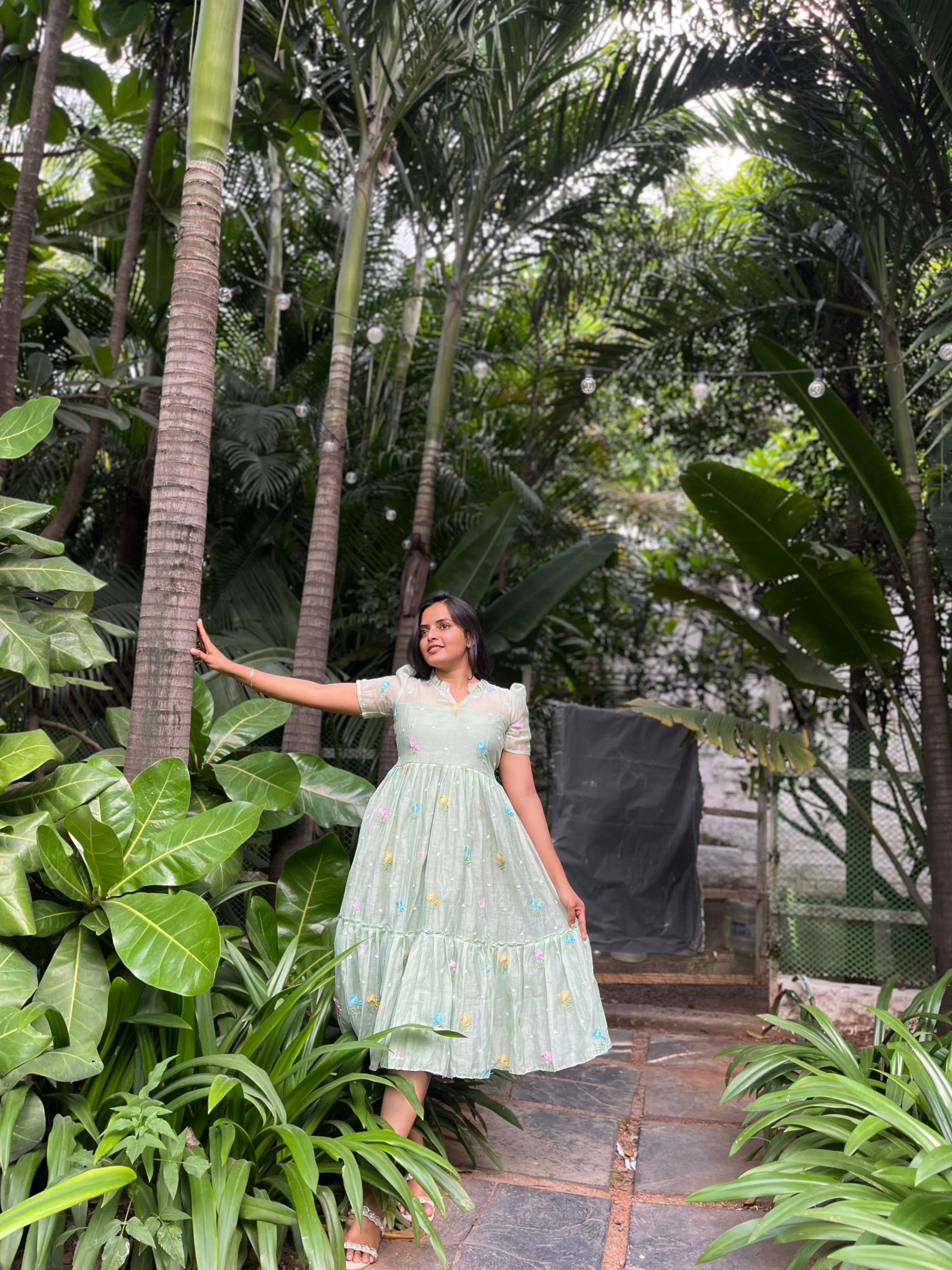 Mul chanderi Frock