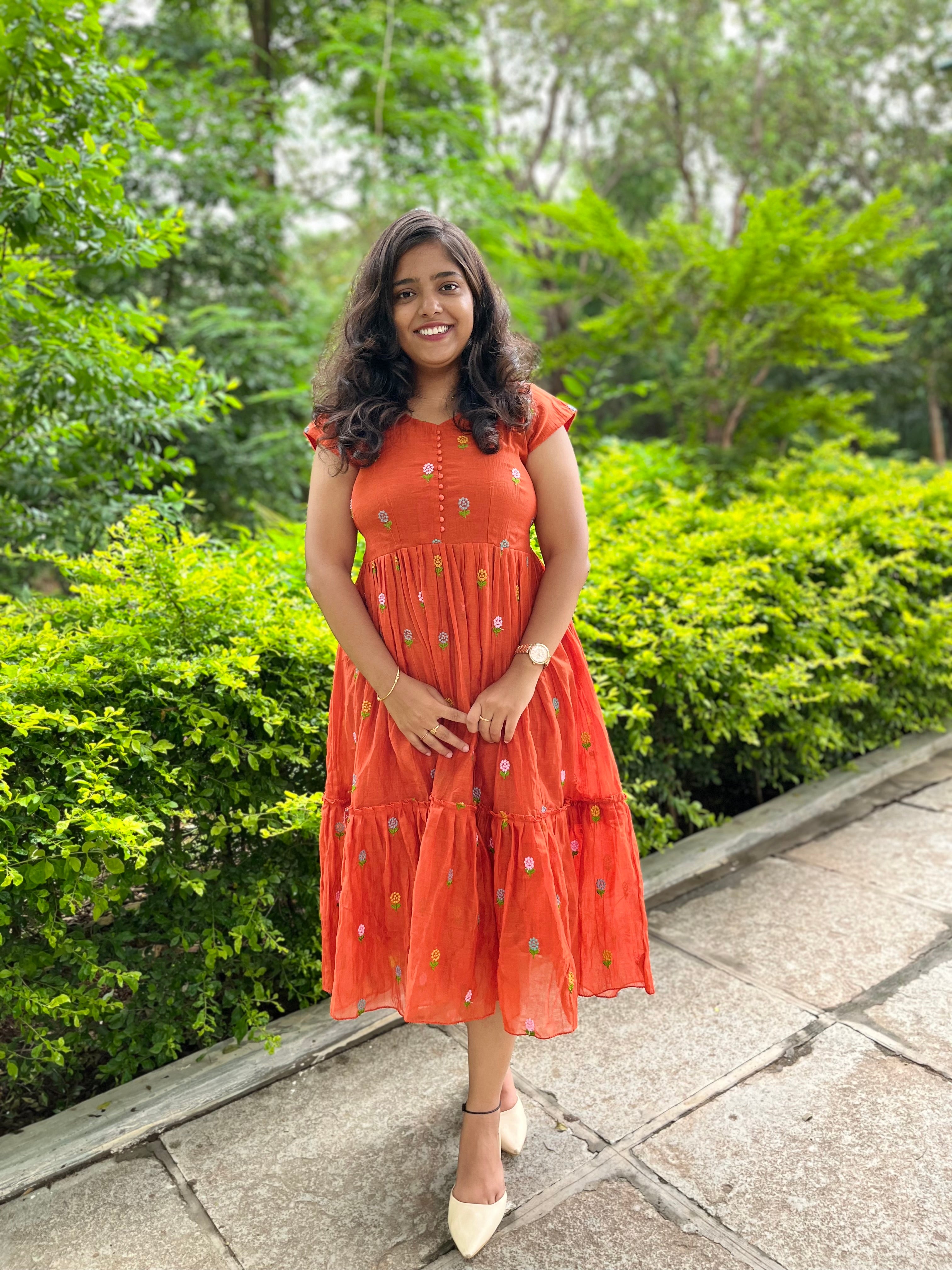 Mul chanderi Frock